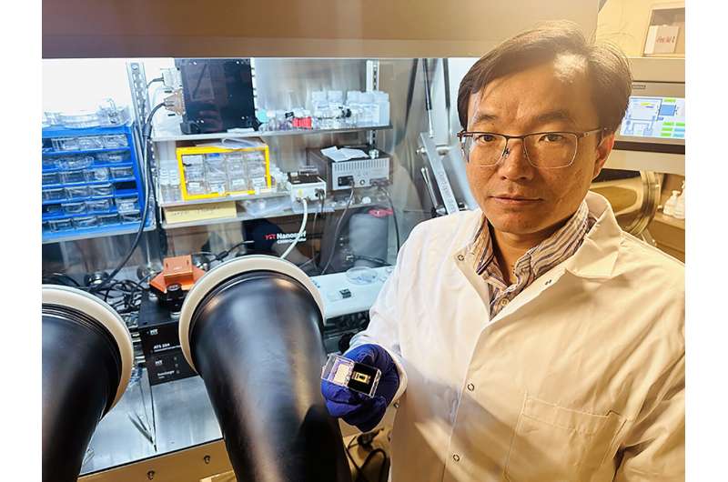 Jifa Tian, an assistant professor in the University of Wyoming Department of Physics and Astronomy and interim director of UW's Center for Quantum Information Science and Engineering. Credit: University of Wyoming Researchers unlock potential of 2D magnetic devices for future computing
